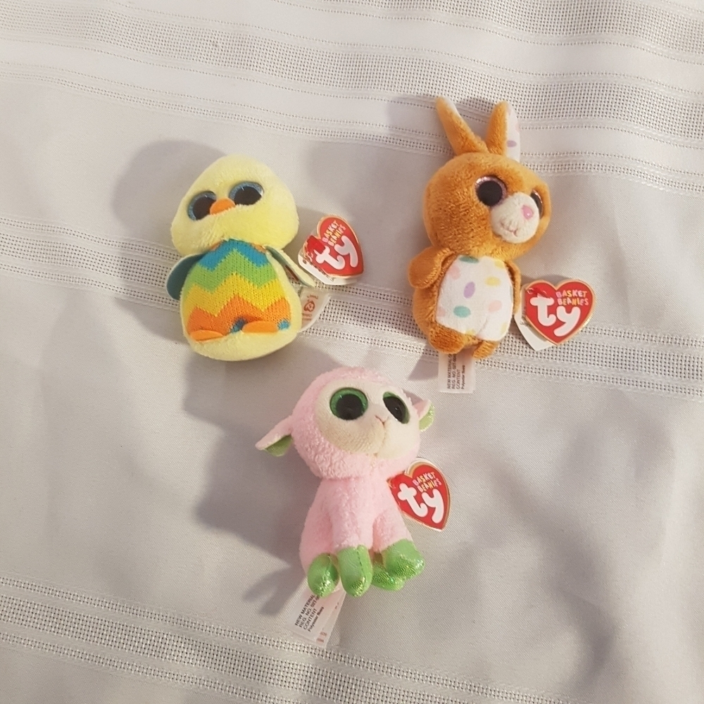 TY Easter Basket Beanies, New